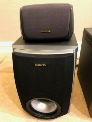 Aiwa CX - NA909 (NSX - A909) Compact Mini Book Shelf Stereo System Karaoke Vintage 4