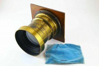 [super Rare] Ross London No.  3 Cabinet 300mm F/3.  5 Portrait Brass Lens Japan 5299
