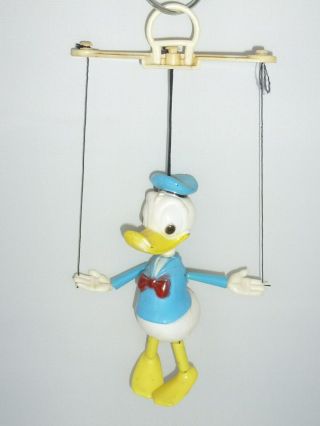 Vintage 1970 Walt Disney Donald Duck Peppy Puppet miniature marionette 2