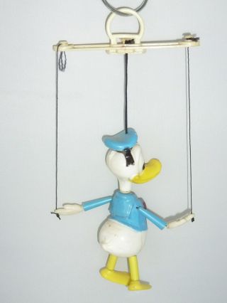 Vintage 1970 Walt Disney Donald Duck Peppy Puppet miniature marionette 3