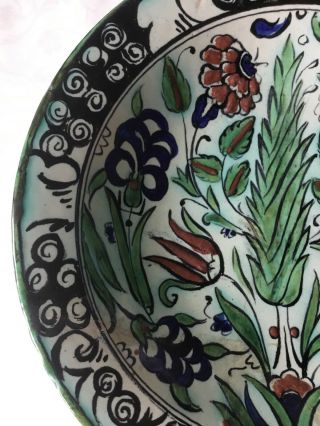antique italian cantagalli pottery iznik style plate 7