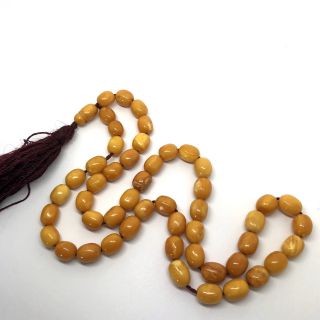 25.  2g Natural Baltic Amber Rosary,  German 5