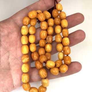 25.  2g Natural Baltic Amber Rosary,  German 8