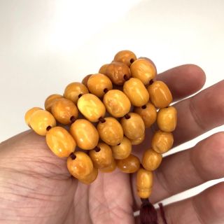 25.  2g Natural Baltic Amber Rosary,  German 9