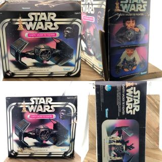 Vintage 1978 Kenner Star Wars Darth Tie Fighter Contents & Stickers 3
