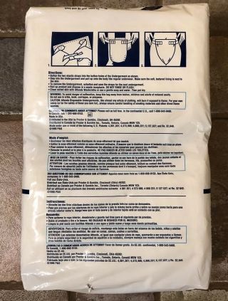 VINTAGE ATTENDS 1995 Pack of 30 Adult Diapers 3
