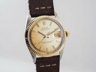 1968 Rolex Datejust Ref.  1601 Wideboy Dial Fully Serviced Unpolsihed Rare