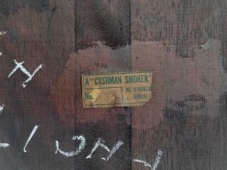 Antique Cushman Smoker Humidor & Smoking stand w/ Removable ashtrays & drawer 10