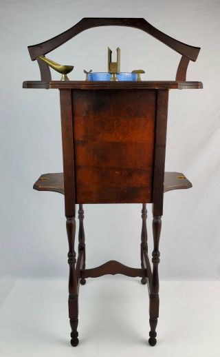 Antique Cushman Smoker Humidor & Smoking stand w/ Removable ashtrays & drawer 2