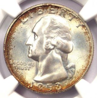 1953 - S Washington Quarter 25c - Ngc Ms68 - Rare In Ms68 - $4,  750 Value