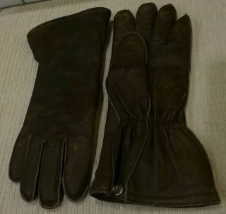 Wwii Usaaf Air Force Pilots Heated Flying Leather Gloves Type F - 2 & F - 3