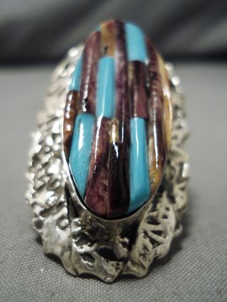 Incredible Vintage Navajo Blue Turquoise Sterling Silver Pete Ring