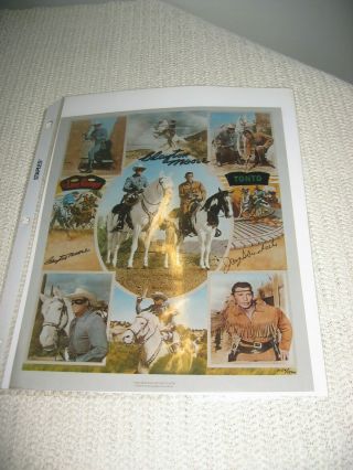 Lone Ranger & Tonto 8x10 Autographed By Clayton Moore