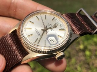 Vintage 1971 ROLEX Day - Date 1803 Spanish Men’s 18K Yellow Gold President Watch 3