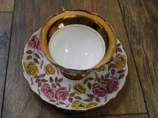 Rosina Fine Bone China Vintage Floral Teacup and Saucer Made in England 3