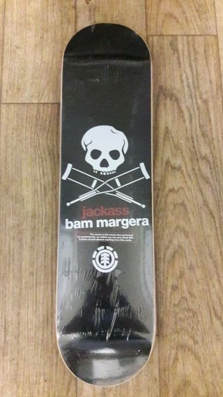 RARE Bam Margera Jackass 4 NOS Vintage Element Skateboard Deck SHRINK Cky 2