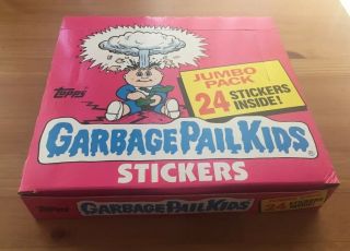 Vtg 1986 Garbage Pail Kids Jumbo Packs Rare Case Full Box Nos Gpk 24 - Pk