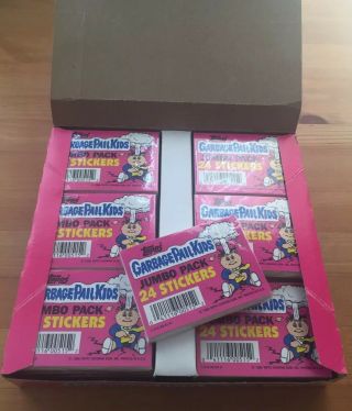 Vtg 1986 Garbage Pail Kids JUMBO Packs Rare Case Full Box NOS GPK 24 - pk 2