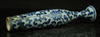 One pair Fine Chinese Blue & white porcelain vase painting flowers b02 5