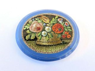 Stunning Antique Victorian Micro Mosaic Plaque For Jewellery Brooch Pin Etc