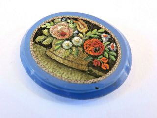 STUNNING ANTIQUE VICTORIAN MICRO MOSAIC PLAQUE FOR JEWELLERY BROOCH PIN ETC 5