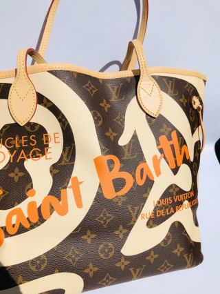 Auth ULTRA RARE LOUIS VUITTON Tahitienne ST BARTH CITIES neverfull bag 6