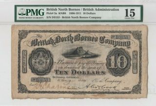 British North Borneo 10 (ten) Dollars 1904 Banknote.  Very Rare.