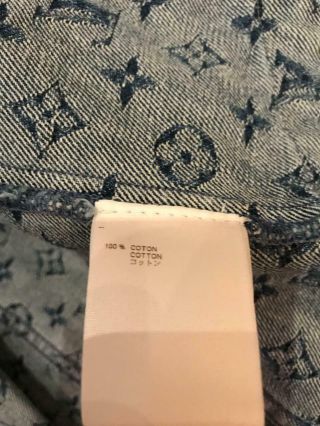 RARE Louis Vuitton Blue Monogram Jacket Denim Size EU 44 5
