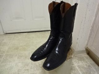 Vintage Lucchese Western Boots Men 13.  5 B Alligator Great Cond Not Much