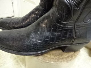VINTAGE LUCCHESE WESTERN BOOTS MEN 13.  5 B ALLIGATOR GREAT COND NOT MUCH 3