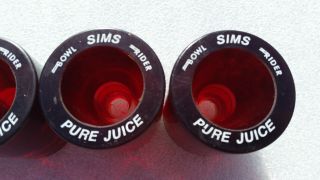 Vintage Skateboard 1970 ' s Sims Pure Juice Bowl Rider wheels NOS 6
