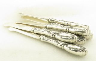 Vintage Towle Sterling Silver King Richard Pattern Hollow Handled Butter Knives