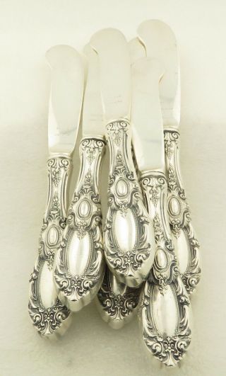 Vintage Towle Sterling Silver King Richard Pattern Hollow Handled Butter Knives 2