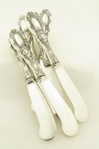 Vintage Towle Sterling Silver King Richard Pattern Hollow Handled Butter Knives 3