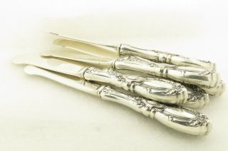 Vintage Towle Sterling Silver King Richard Pattern Hollow Handled Butter Knives 4