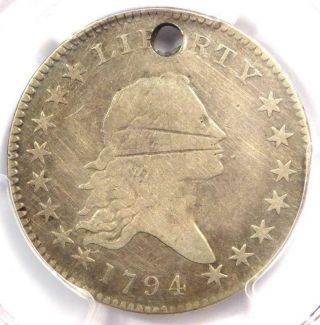 1794 Flowing Hair Bust Half Dollar 50c Coin - Pcgs Fine Details (holed) - Rare