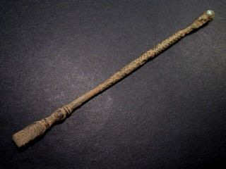 Very Rare Type Roman Bronze Medical Tool,  Top As Found,