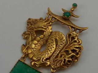 ASKEW LONDON PEKING GLASS DRAGON AND PAGODA BROOCH 6