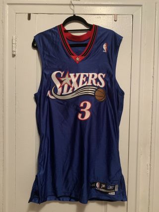 Vintage 2001 - 02 Allen Iverson Philadelphia 76ers Reebok Nba Jersey Size 44,  2