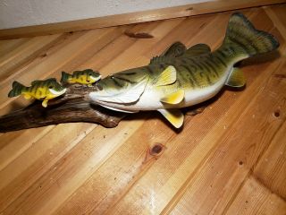 Smallmouth bass bluegill wood carving fish taxidermy fishing lure Casey Edwards 4