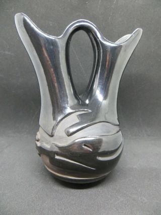 Vintage Santa Clara Pottery Wedding Vase By Christina Naranjo (1891 - 1980)