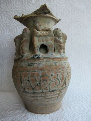 Chinese Jin Dynasty Granary Jar Yueh Ware Model China Dynastic 265 to 420 A.  D. 2