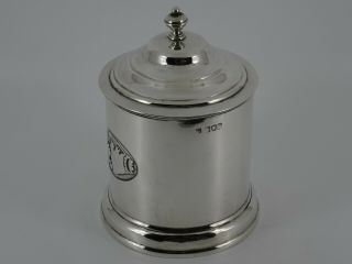 FINE LARGE SOLID STERLING SILVER CONCH SHELL TEA CADDY CANISTER LONDON 1902 314G 2