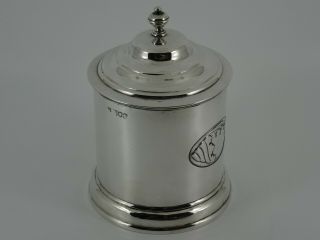 FINE LARGE SOLID STERLING SILVER CONCH SHELL TEA CADDY CANISTER LONDON 1902 314G 3