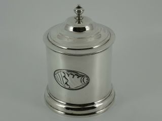 FINE LARGE SOLID STERLING SILVER CONCH SHELL TEA CADDY CANISTER LONDON 1902 314G 4