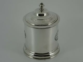 FINE LARGE SOLID STERLING SILVER CONCH SHELL TEA CADDY CANISTER LONDON 1902 314G 5