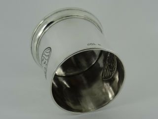 FINE LARGE SOLID STERLING SILVER CONCH SHELL TEA CADDY CANISTER LONDON 1902 314G 9