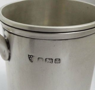LARGE HEAVY GAUGE 385g ENGLISH ANTIQUE 1943 STERLING SILVER PINT TANKARD 6