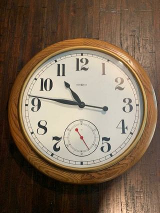 Vintage Howard Miller Round 25 1/4 " Wall Clock Model 622 - 757.