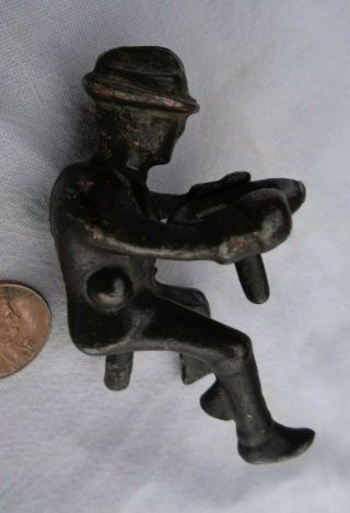Antique Vintage Cast Iron Man from Toy Tractor with Steering Wheel Hubley Arcade 2